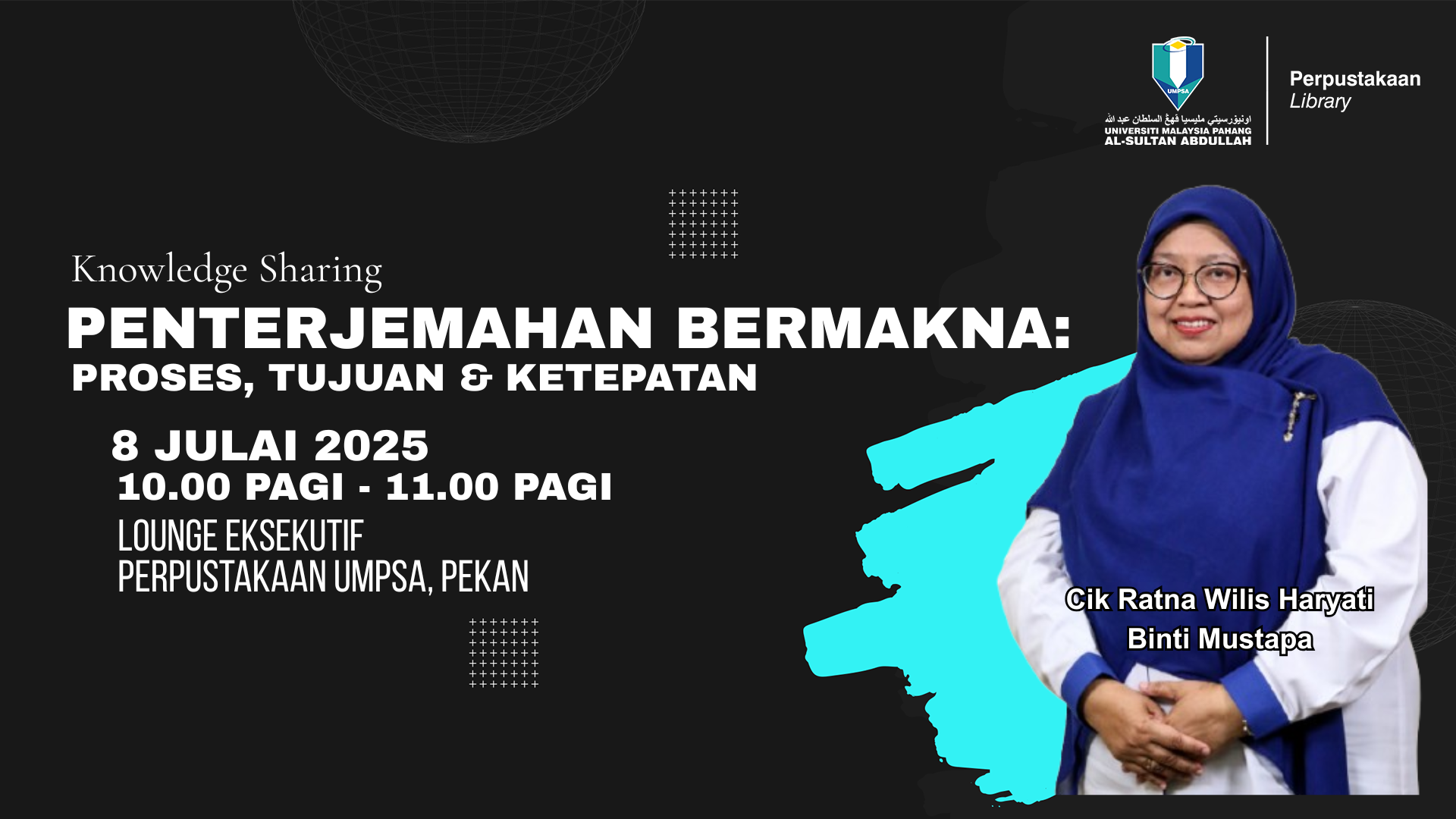 Perkongsian Ilmu: Pendedahan Asas Penterjemahan Perkasa Kemahiran Staf Perpustakaan UMPSA
